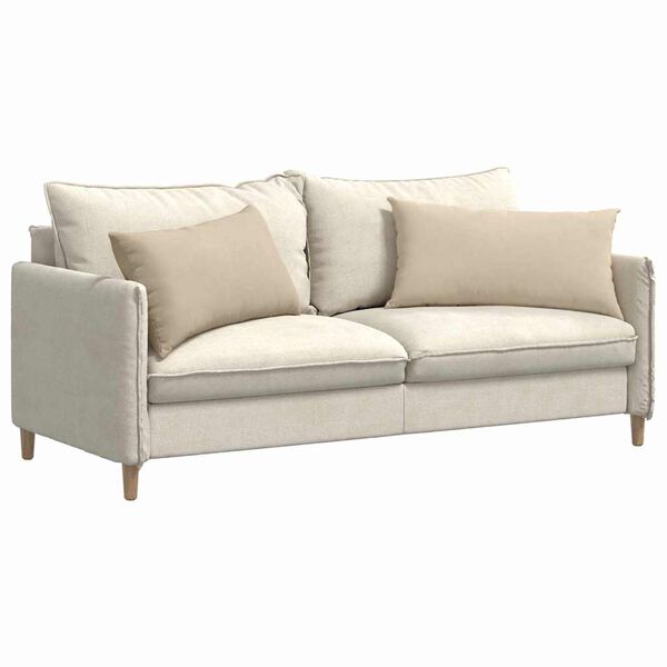 vidaXL Sofakissen 2 St&uuml;ck Creme 80 x 40 cm Stoff