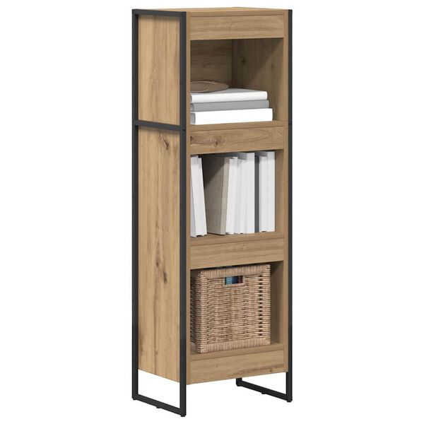 vidaXL B&uuml;cherregal Kunsthandwerk Eiche 80 x 30 x 155 cm Holzwerkstoff