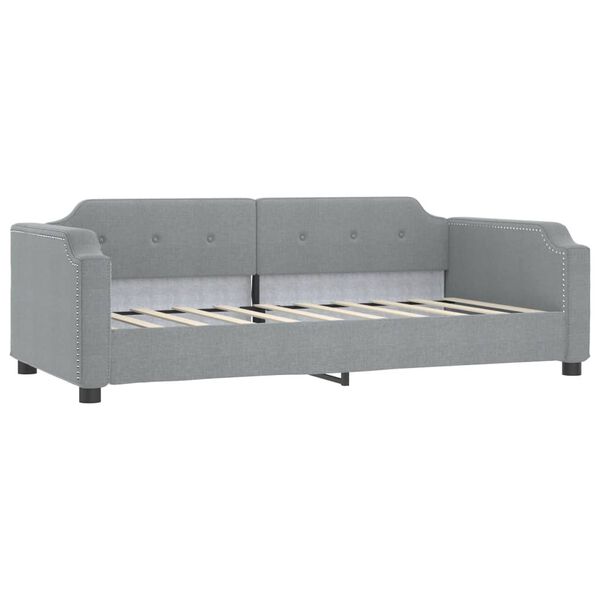 vidaXL Tagesbett Hellgrau 90x200 cm Stoff