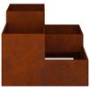 vidaXL Gartenblumentopf Rostig 100 x 100 x 60 cm Wetterfeststahl