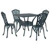 vidaXL Gartentisch Set 5 Stk. Gr&uuml;n Gussaluminium