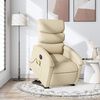 vidaXL Elektrischer Massagesessel mit Aufstehhilfe Creme Stoff