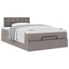 vidaXL Ottoman-Bett mit Matratze Taupe 120x200 cm Stoff