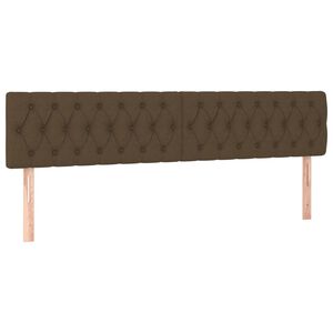 vidaXL Kopfteile Dunkelbraun 200x7x78/88 cm Stoff