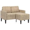 vidaXL 2-Sitzer-Sofa mit Chaiselongue L-Form Hellgrau 125cm Kunstleder