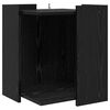 vidaXL Katzenstreu Box Umz&auml;unung Schwarz Eichen-Optik 42 x 42 x 51 cm