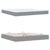 vidaXL Bettgestell mit Matratze mit Matratze 2 pcs Hellgrau Stoff