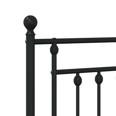 vidaXL Kopfteil Metall Schwarz 160 cm