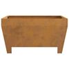 vidaXL Feuerstelle Braun 80 x 80 x 43 cm Wetterfeststahl