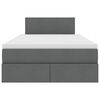 vidaXL Aufbewahrungsbett mit Matratze Dunkelgrau 120 x 190 cm