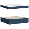 vidaXL Bettrahmen mit Matratze Blau 200 x 200 cm Stoff