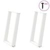 vidaXL Esstischbeine U-Form 2 Stk. Wei&szlig; 50x(72-73) cm Stahl
