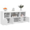 vidaXL Sideboard mit LED-Leuchten Wei&szlig; 142,5x37x67 cm