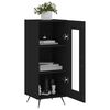 vidaXL Sideboard Schwarz 34,5x34x90 cm Holzwerkstoff