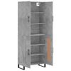 vidaXL Highboard Betongrau 69,5x34x180 cm Holzwerkstoff