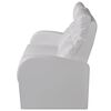 vidaXL Relaxsessel 2-Sitzer mit LED Kunstleder Wei&szlig;