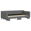 vidaXL Tagesbett Ausziehbar Dunkelgrau 90x200 cm Stoff