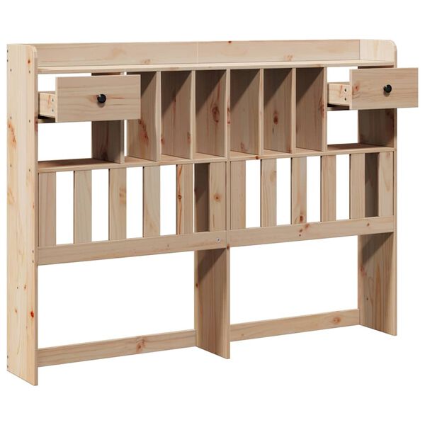 vidaXL Kopfteil mit Stauraum 160 cm Massivholz Kiefer