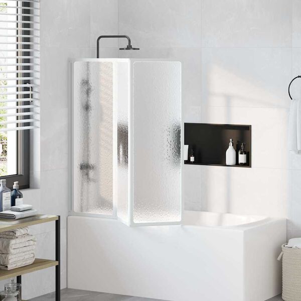 Duschwand 141 x 132 cm 3 Paneele Faltbar
