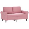 vidaXL 3-tlg. Sofagarnitur mit Kissen Rosa Samt