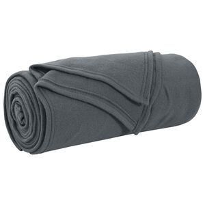 vidaXL Wohndecke Dunkelgrau 240 x 220 cm 0.76 kg Fleece