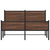 vidaXL Metallbett ohne Matratze Braun Eichen-Optik 137x190 cm