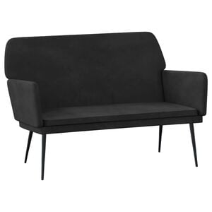 vidaXL Sitzbank Schwarz 108x79x79 cm Samt