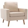 vidaXL Sessel Creme Stoff