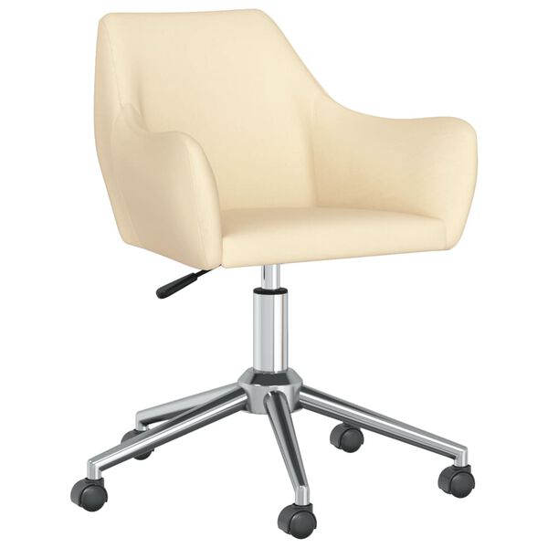 vidaXL Esszimmerst&uuml;hle 6 Stk. Drehbar Creme Stoff