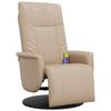 vidaXL Massagesessel mit Fu&szlig;teil Cappuccino-Braun Kunstleder
