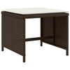 vidaXL 15-tlg. Garten-Essgruppe mit Kissen Braun Poly Rattan