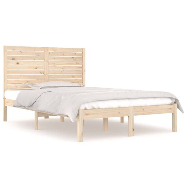 vidaXL Massivholzbett 135x190 cm
