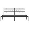 vidaXL Bettgestell mit Kopfteil Metall Schwarz 180x200 cm