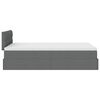 vidaXL Ottomane Bett mit Matratze & LEDs Dunkelgrau 120x200 cm Stoff