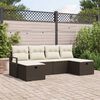 vidaXL Sofa Set mit Kissen 5 pcs Poly-Rattan