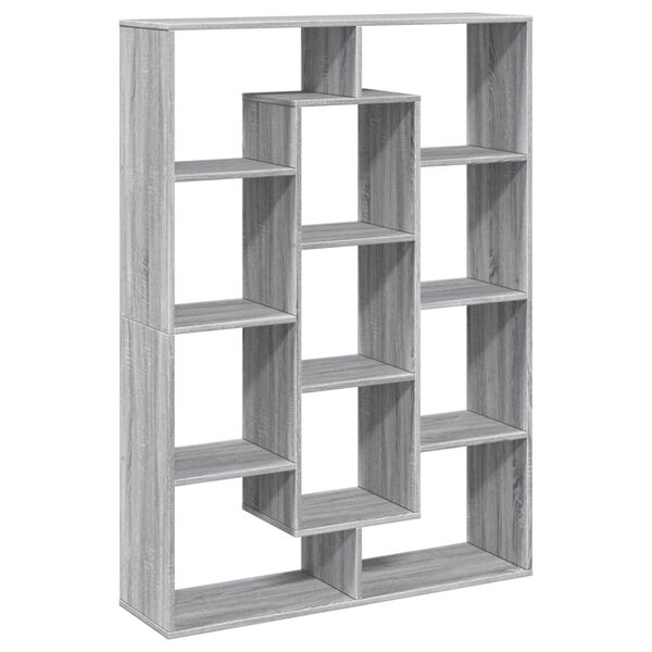 vidaXL B&uuml;cherregal Grau Sonoma 102x29x143 cm Holzwerkstoff