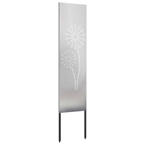 vidaXL Garten Sichtschutz-Leinwand Silber 32 x 140 cm Edelstahl