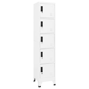 vidaXL Schlie&szlig;fachschrank Wei&szlig; 38x40x180 cm Stahl