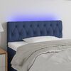 vidaXL LED Kopfteil Blau 90x7x78/88 cm Stoff