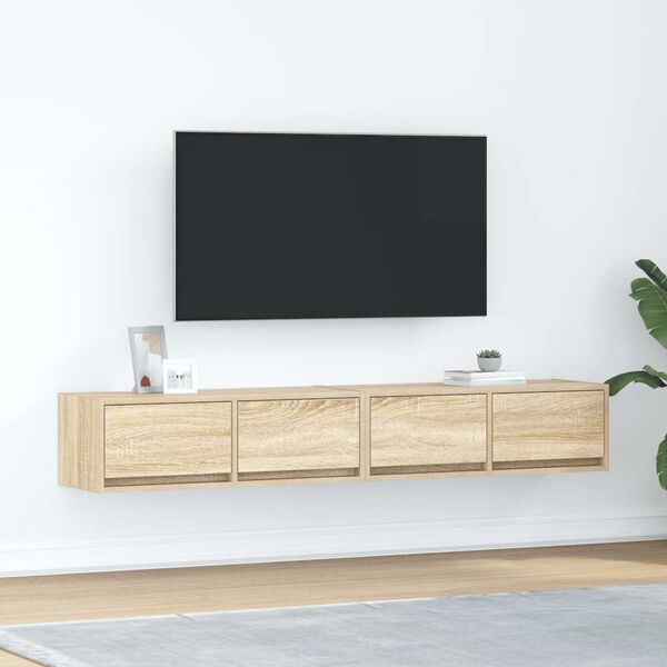 vidaXL TV-Schr&auml;nke 2 Stk. Sonoma-Eiche 80x31x25,5 cm Holzwerkstoff