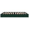 vidaXL Ottoman-Bett ohne Matratze Dunkelgr&uuml;n 160x200 cm Samt