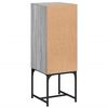 vidaXL Beistellschrank mit Glast&uuml;r Grau Sonoma 35x37x100 cm