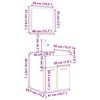 vidaXL 3-tlg. Badm&ouml;bel-Set Betongrau Holzwerkstoff