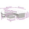 vidaXL Gartensofa-set mit Kissen 13 pcs Beige Poly-Rattan
