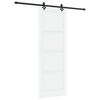 vidaXL Schiebet&uuml;r ORKDAL Wei&szlig; 83 x 232 cm Massives Kiefernholz