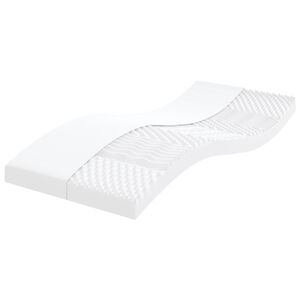 vidaXL Schaumstoffmatratze Wei&szlig; 100x220 cm 7-Zonen H&auml;rtegrad 20 ILD