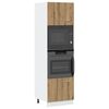 vidaXL Mikrowellenschrank Lyon Artisan-Eiche 60x57x207 cm Holzwerkstoff