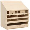 vidaXL Legenest f&uuml;r H&uuml;hner 2 F&auml;cher 63x40x65 cm Massivholz Kiefer