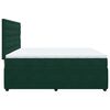 vidaXL Boxspringbett mit Matratze Dunkelgr&uuml;n 200x200 cm Samt