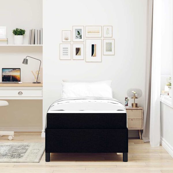 vidaXL Boxspringbett Schwarz 80 x 200 cm Stoff